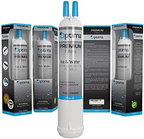Whirlpool Filter Pur Kenmore Sears Refrigerator Water Filter Push Button EDR3RXD1 4396841 4396710 are Compatible With Optima Filter (1-Pack)