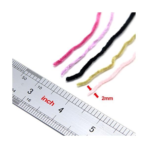 SAMS-Fly-Tying-Body-Materials-Tinsel-Rayon-Chenille-Yarn-2mm-Small-for-Woolly-Bugger-Worms-Leech-10-Random-Colors-Assorted-30M