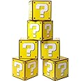 SUYEPER 6PCS Big Question Boxes For Birthday Party Game Party Favor Props Boxes (11.8 x 11.8 Inch)
