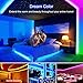 LED Strip Lights, L8star 16.4ft RGB 5050 LEDs Color Changing Kit,24key Remote Control and Power Supply with Bluetooth Smartphone APP Controller for Home Kitchen Christmas Indoor Decoration