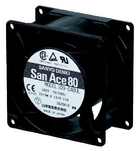 Buy Axial Fan, San Ace 80 Series, 12 V, DC, 80 mm, 38 mm, 49 dBA, 80.5 ...