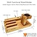 YOOSIDE for Garmin Fenix 6/Fenix 5/Fenix 5X/5S Charger Charging Dock Stand,Bamboo Wooden Desk Charger Station Organizer for Garmin Fenix Samrtwatch,Pixel,Tablet(Include Charging USB Cable)(Wood)