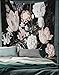 Black Blossoms Beautiful Flowers Wall Hanging Floral Tapestry Fabric Wallpaper Home Decor,60