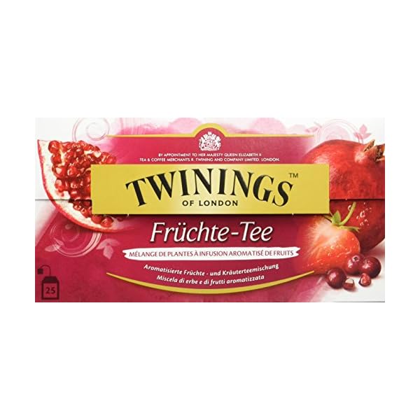 Twinings Früchte-Tee, Ein erfrischender Früchtetee mit fruchtigen Aromen von Moosbeere, Granatapfel und Erdbeere, Tea…