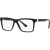Versace VE 3328 GB1 Black Plastic Rectangle Eyeglasses 56mm