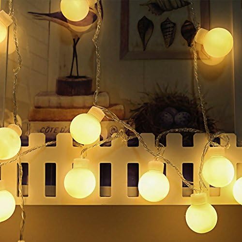 40 Bulbs LED Fairy String Light Ball Shaped Curtain Lamp 40 bulbs 20ft/6m Christmas Party Wedding Outdoor Home Decor