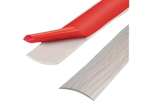 Ztowoto PVC Carpet Door Trim Strips, Floor Transition Strips, Self Adhesive Floor Door Divider Strip, Flat Laminate Profile F