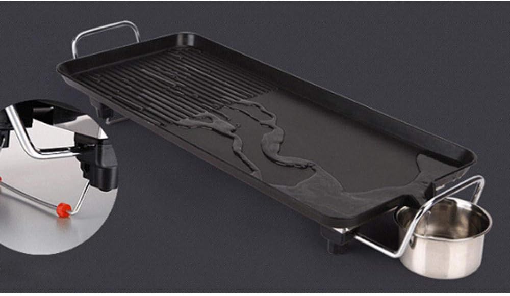 review Aigrun Thick Smoke-Free Non-Stick Electric Grill Household Multi-Function Electric Barbecue Grill Portable Meat Skewers Barbecue Electric Grill