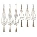 Plant Hanger, Hanging Planter/Plant Holder Indoor Outdoor for Plants, Cotton Rope Plant Hanger Set with Key Ring, Large, 6 Packs, 2 Size