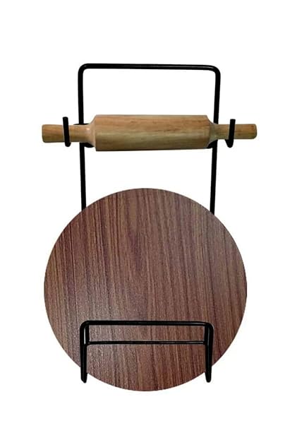 Somkala (Stainless Steel) Rolling Pin Holder Chakla Belan Stand