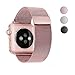 Classic 38mm Watch Band, Stainless Steel Mesh Milanese Loop Replacement Metal iwatch Band with Strong and Adjustable Magnetic Closure for Apple Watch Series 3 Series 2 Series1 , Rose Gold
