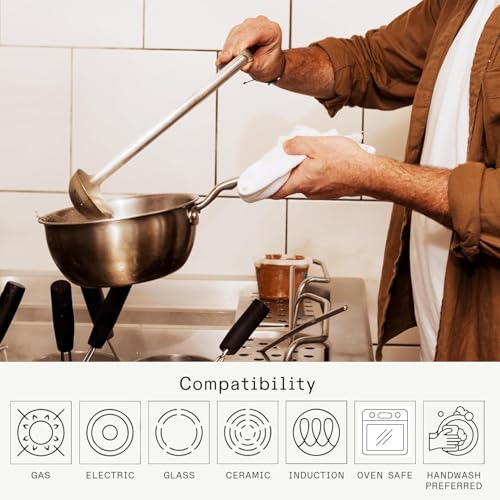 Made In Cookware - 2 Quart Stainless Steel Saucier Pan - 5 Ply Stainless Clad - Professional Cookware - Crafted in Italy - Induction Compatible