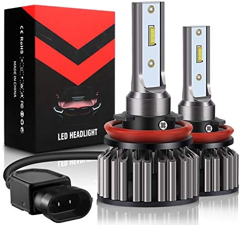BOSWEE H11 LED Headlight Bulbs, 10400 Lumens Extremely Bright 6000K H8 H9 CSP Chips Conversion Kit