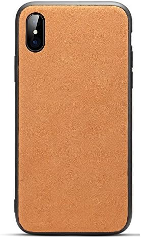 IEASSAU iPhone X Case, Minimalist Style iPhone X Imitation Suede Case with Built-in Kickstand for Apple iPhone X / iPhone 10 (2017) (Brown)
