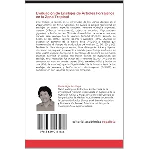Evaluación de Ensilajes de Árboles Forrajeros en la Zona Tropical: Ensilaje de Árboles Forrajeros en la Producción de Rumiantes (Spanish Edition)