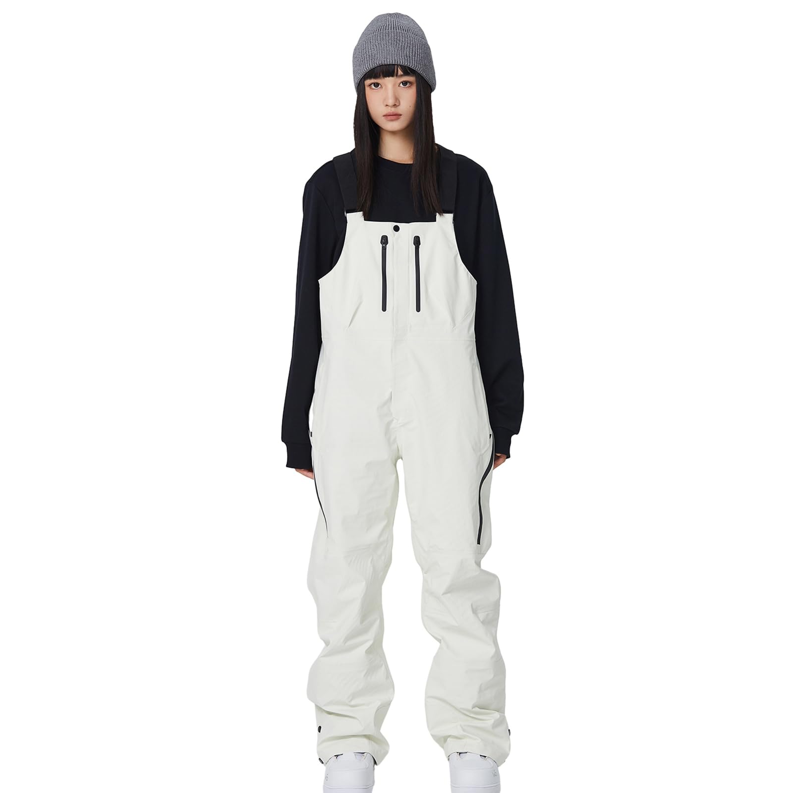 Photo 1 of Men's Waterproof Ski Bibs Winter Snow Pants Overalls Snowboarding Pant for Outdoor Sports(K2303,WT,M)