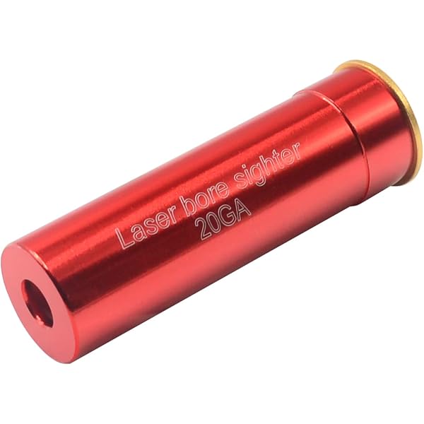 MidTen Bore Sight Laser - .45 Auto, 20-Gauge & 7.62x54R Red Dot Boresighter With Extra Batteries