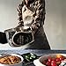 Black Vintage Double Oven Mitts Cooking Double Glove Dance and Champagne