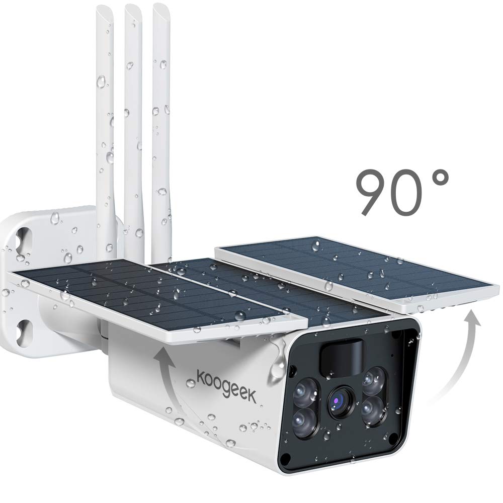 【2021 Upgrated】 Wireless Outdoor Security Camera,WiFi 1080P Solar Security Camera,PIR Motion Detecti