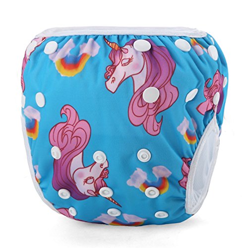 Martofbaby Baby Swim Diaper Reusable Adjustable Swimwear for Newborn Infant 2 Pack - Thumbnail 7
