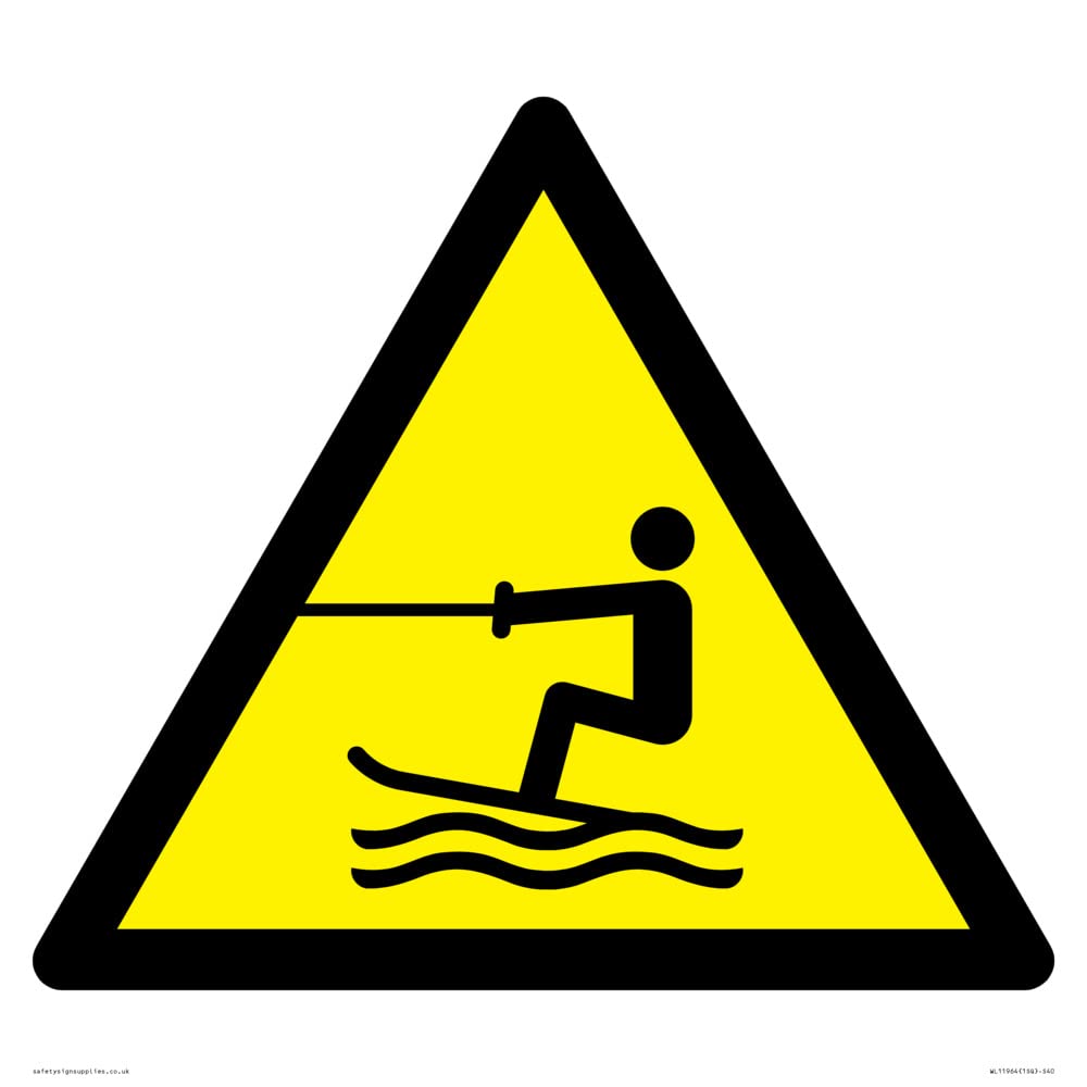 W045 Warning: Towed water activity area Sign - 400x400mm - S40
