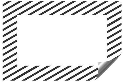 CGSignLab | "Blank -Stripes White" Heavy-Duty Industrial Self-Adhesive Aluminum Wall Decal (5-Pack) | 36"x24"