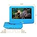 UEME Portable DVD CD Player with 9 Inch LCD Screen, Car Headrest Canvas Case, Remote Control, SD Card Slot and USB Port, Personal DVD Player with Rechargeable Battery PD-0093 (Blue)