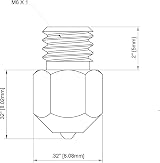 MOD3DP Ruby Nozzle MK8 0.4mm for E3D Prusa Ender 3D Printer view 8