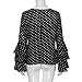 Fashion Women's Blouse Bell Sleeve Loose Polka Dot Shirt Ladies Casual Tops by TOPUNDER
