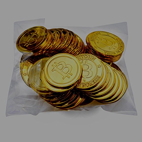 Bitcoin for Party or Poker (50 Bitcoin Plastic Gold Coins) Bitcoin Casino Chips | Commemorative Novelty Collectors Item| Funny Gift or Meaningful Souvenir for Blockchain & BTC - Thumbnail 3