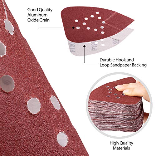120 Grit Sanding Sheets for Black and Decker Mouse Sanders, 50PCS 12