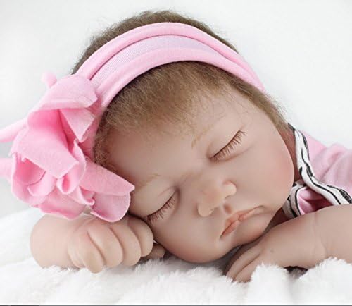 AMPretty Lifelike Reborn Baby Dolls Soft Silicone 22inch Real Girl/Boy Baby Dolls Lovely Christmas Gift For Ages 3+
