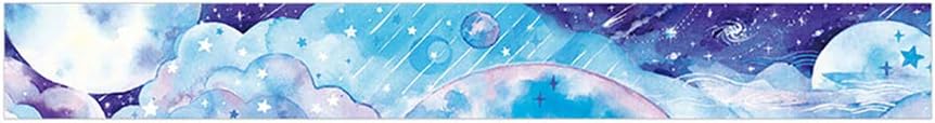 P12cheng Washi Tape Decorative Tape Sea Horse Sky Washi Tape Sticker Masking Adhesive Tape DIY Crafts Decorative for Journal Scrapbooking Gift Wrapping 1#
