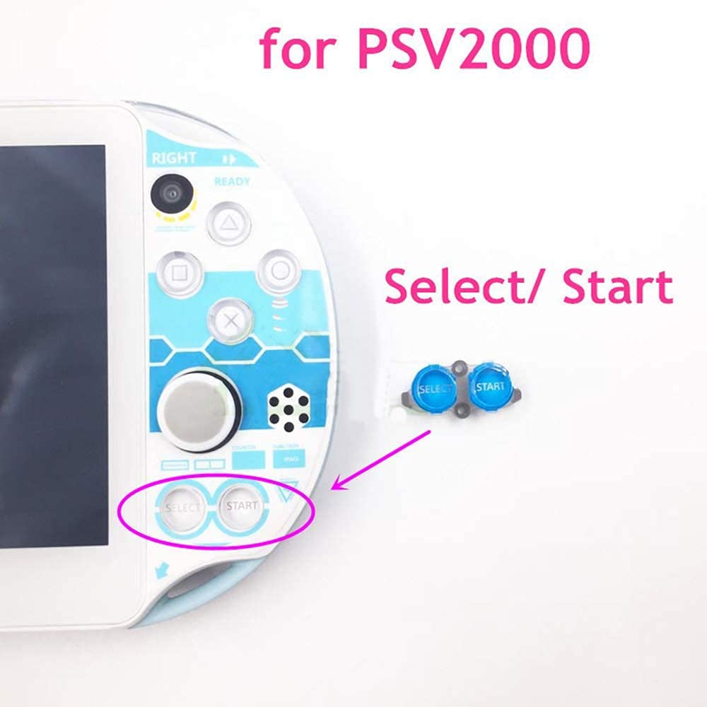 Select Start Button Key Pad for Sony PSV 2000 Controller Replacement (White)