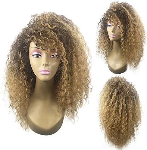 Blonde Kinky Curly Wig Afro American Wigs Soft Synthetic Wig for Fashion Women