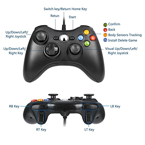 image for Xbox 360 Controller,Diswoe USB Game Controller For Microsoft Xbox & Sl