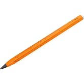 Troika Construction Endless - PEN20/NO - Multitasking pencil with sustainable endless writing tip &ndash; unbreakable, without sharpening &ndash; centimetre/inch ruler &ndash; exchangeable writing tip &ndash; neon orange
