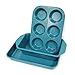 casaWare Toaster Oven 3-Piece Set (Blue - Granite)