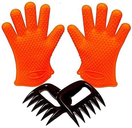 Cooking Gloves Heat Resistant &amp; Pulled Pork Shredder Claws