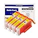 INK4WORK 4 Pack Compatible Ink Cartridge Replacement for Canon CLI-251XL CLI-251 XL Yellow to use with PIXMA MX722 MX922 iP7220 iP8720 iX6820 MG5420 MG5422 MG5520 MG5522 MG5620 (Yellow, 4-Pack)