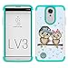 LG Aristo Case,LG Phoenix 3 Case,LG LV3 Case,LG Fortune Case,Yiakeng Dual Layer Armor Hard Slim Hybrid Kickstand Phone Cover Case for LG Aristo/K8 2017(Lovely Owl)