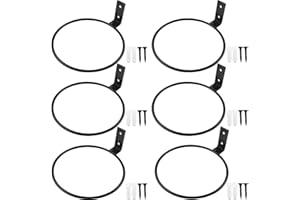 GXXMEI 6 Pack 6 Inch Wall Flower Pot Holder Ring Plant Hanger, Metal Planter Hooks Wall Mounted Bracket Heavy Duty for Outdoor Indoor