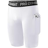 Niksa Boys' Compression Shorts, Youth Performance Base Layers Workout Underwear Sports Shorts with Side Pockets