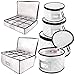 Woffit China Storage Containers - 6 Pack, Quilted Dinnerware & Stemware Set Bins for Packing Dishes and Glasses w/ 48 Felt Protectors - Essential Dish Supplies for Moving, Christmas, Seasonal Storage