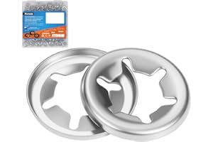 KUNTENSILE Internal Tooth Star Lock Washers, ID 4mm x OD 12mm 304 SS Flanged Push Nuts Fits 4mm (#7) Shafts 500pcs