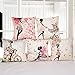 HGOD DESIGNS Flower Fairy Girl with Pink Wing Elves and Butterflies Throw Pillow Case Cushion Cover Fashion Home Decorative Sofa Bedroom Pillowcase Gift Double Sides Printed 18x18