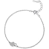 LOVECOM 14K Gold Plated Jewish Star of David Bracelet for Women 925 Sterling Silver Stars Cubic Zirconia Link Charm Chain Bracelet Jewish Jewelry Birthday Gifts for Friend Daughter Mom