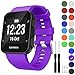 TopPerfekt Watch Band for Garmin Forerunner 35, Soft Silicone Replacement Strap Compatible with Forerunner 35 Smart Watch, Fit 5.11-9.05 Inch (130-230 mm) Wrist (1-Purple)