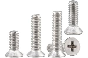 YGTGZ M4-0.7x30mm Flat Countersunk Head Machine Screws, Phillips Drive, 304 Stainless Steel 18-8, Full Thread, Coarse Thread UNC,Pack of 30