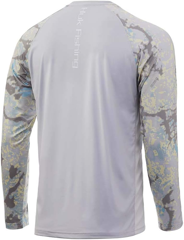 HUK Mens Kryptek Double Header Vented Long Sleeve Shirt | Long Sleeve Performance Fishing Shirt with +30 UPF Sun Protection: Clothing